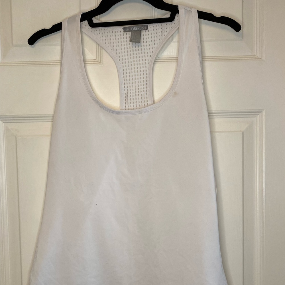 Forever 21 White Work Out Tank